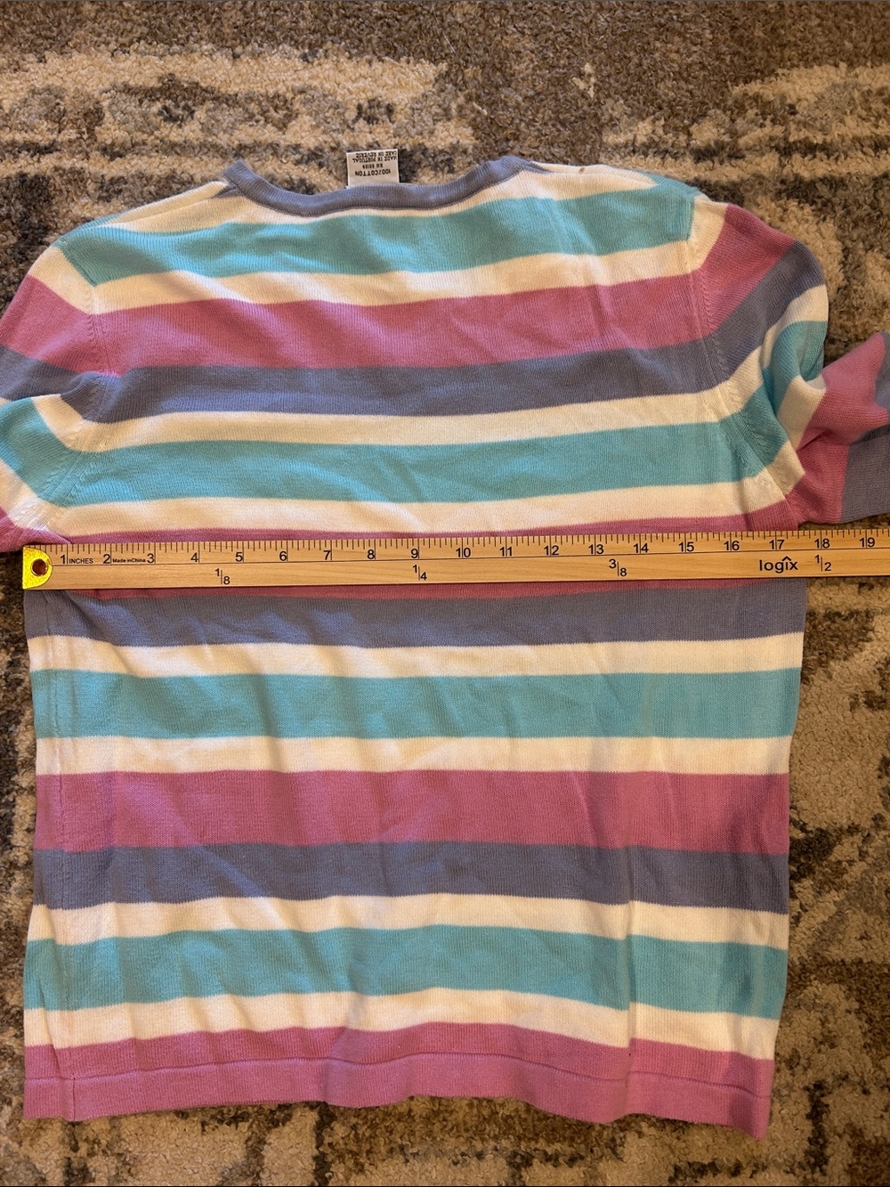 Lilly Pulitzer 2 Pc Set Women’s Pink Palm Wide Leg Pants Striped V Neck Top - Picture 12 of 13